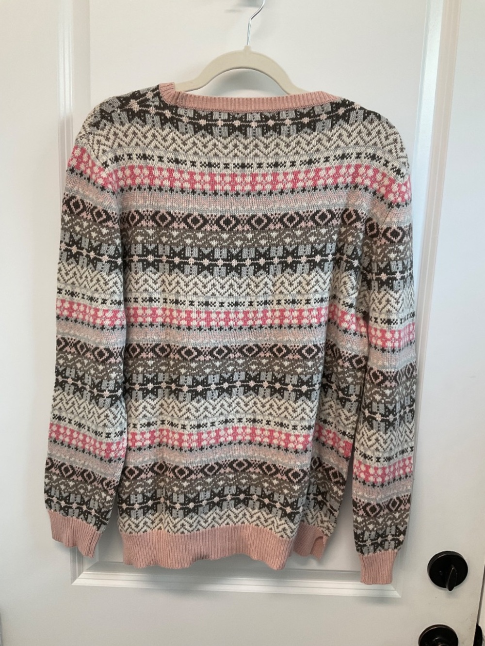 NWT Barbour Tarn Crew Fair Isle Knit Merino Wool Cashmere Blend Sweater Us 12 - Picture 5 of 8